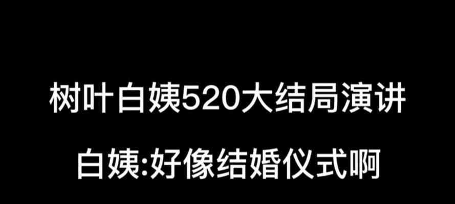 王者荣耀树叶与白姨的激情纠葛（探究王者荣耀树叶和白姨之间的关系，看看他们能否继续维系爱情）